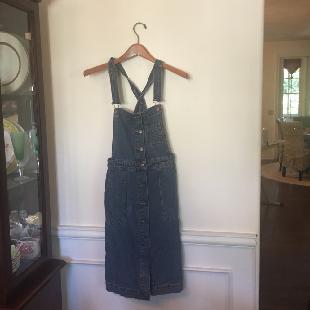 Overall denim dress
